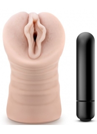Телесный мастурбатор-вагина с вибропулей Ashley - Blush Novelties - в Новокуйбышевске купить с доставкой