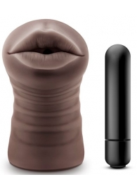 Коричневый мастурбатор-ротик Heather - Blush Novelties - в Новокуйбышевске купить с доставкой