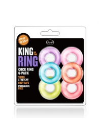 Набор из 6 эрекционных колец King of the Ring - Blush Novelties - в Новокуйбышевске купить с доставкой