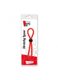 Красное эрекционное лассо с одной бусинкой-утяжкой STRETCHY THICK LASSO - Dream Toys - в Новокуйбышевске купить с доставкой