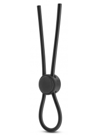 Черное силиконовое лассо на пенис SILICONE LOOP COCK RING - Blush Novelties - в Новокуйбышевске купить с доставкой