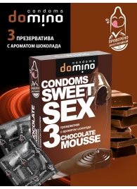 Презервативы для орального секса DOMINO Sweet Sex с ароматом шоколадного мусса - 3 шт. - Domino - купить с доставкой в Новокуйбышевске