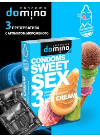 Презервативы для орального секса DOMINO Sweet Sex с ароматом мороженого - 3 шт. - Domino - купить с доставкой в Новокуйбышевске