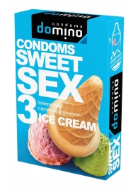 Презервативы для орального секса DOMINO Sweet Sex с ароматом мороженого - 3 шт. - Domino - купить с доставкой в Новокуйбышевске