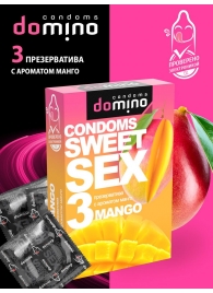 Презервативы для орального секса DOMINO Sweet Sex с ароматом манго - 3 шт. - Domino - купить с доставкой в Новокуйбышевске