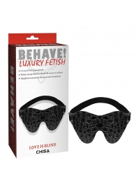 Черная маска на глаза Behave - Chisa - купить с доставкой в Новокуйбышевске