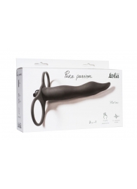 Черная вибронасадка для двойного проникновения Flirtini - 15,9 см. - Lola Games - купить с доставкой в Новокуйбышевске