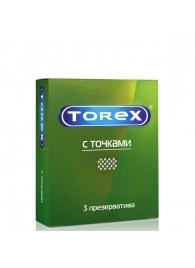 Текстурированные презервативы Torex  С точками  - 3 шт. - Torex - купить с доставкой в Новокуйбышевске
