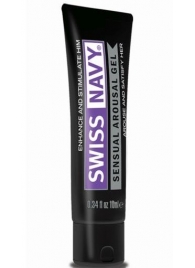 Возбуждающий гель-лубрикант на водной основе Sensual Arousal Lubricant - 10 мл. - Swiss navy - купить с доставкой в Новокуйбышевске