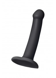 Черный фаллос на присоске Silicone Bendable Dildo S - 17 см. - Strap-on-me - купить с доставкой в Новокуйбышевске