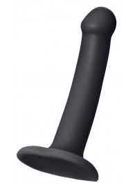 Черный фаллос на присоске Silicone Bendable Dildo S - 17 см. - Strap-on-me - купить с доставкой в Новокуйбышевске