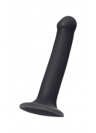 Черный фаллос на присоске Silicone Bendable Dildo M - 18 см. - Strap-on-me - купить с доставкой в Новокуйбышевске