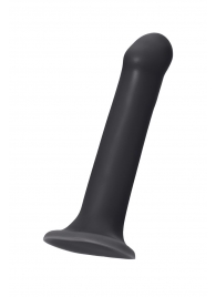 Черный фаллос на присоске Silicone Bendable Dildo L - 19 см. - Strap-on-me - купить с доставкой в Новокуйбышевске