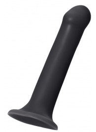 Черный фаллос на присоске Silicone Bendable Dildo XL - 20 см. - Strap-on-me - купить с доставкой в Новокуйбышевске