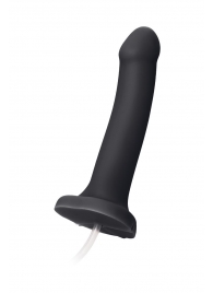 Черный фаллос с имитацией эякуляции Silicon Cum Dildo L - 19,6 см. - Strap-on-me - купить с доставкой в Новокуйбышевске