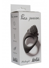 Черное эрекционное виброкольцо Pure Passion Midnight - Lola Games - в Новокуйбышевске купить с доставкой