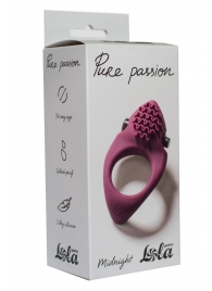 Бордовое эрекционное виброкольцо Pure Passion Midnight - Lola Games - в Новокуйбышевске купить с доставкой