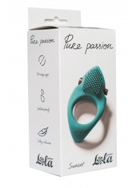 Зеленое эрекционное виброкольцо Pure Passion Sunset - Lola Games - в Новокуйбышевске купить с доставкой