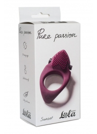 Бордовое эрекционное виброкольцо Pure Passion Sunset - Lola Games - в Новокуйбышевске купить с доставкой