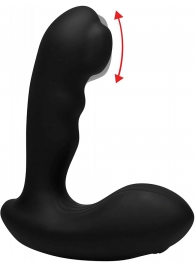 Черный стимулятор простаты Alpha-Pro 7X P-Milker Silicone Prostate Stimulator with Milking Bead - XR Brands - в Новокуйбышевске купить с доставкой