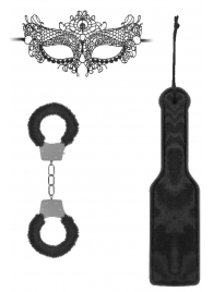 Черный игровой набор Introductory Bondage Kit №4 - Shots Media BV - купить с доставкой в Новокуйбышевске