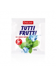 Пробник гель-смазки Tutti-frutti со вкусом мяты - 4 гр. - Биоритм - купить с доставкой в Новокуйбышевске