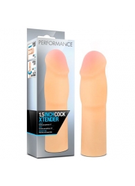 Телесная насадка-удлинитель на пенис PERFORMANCE 1.5INCH COCK XTENDER - 16 см. - Blush Novelties - в Новокуйбышевске купить с доставкой