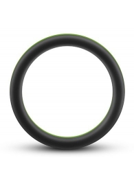Черно-зеленое эрекционное кольцо Silicone Go Pro Cock Ring - Blush Novelties - в Новокуйбышевске купить с доставкой