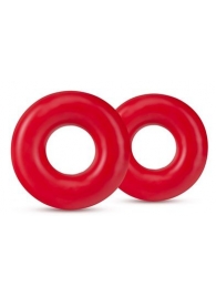 Набор из 2 красных эрекционных колец DONUT RINGS OVERSIZED - Blush Novelties - в Новокуйбышевске купить с доставкой
