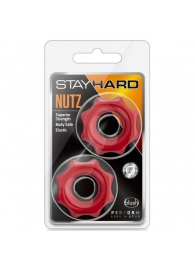 Набор из 2 красных фигурных эрекционных колец NUTZ - Blush Novelties - в Новокуйбышевске купить с доставкой