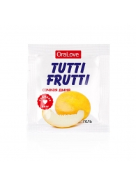 Пробник гель-смазки Tutti-frutti со вкусом сочной дыни - 4 гр. - Биоритм - купить с доставкой в Новокуйбышевске
