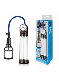 Прозрачная вакуумная помпа Sex Expert с манометром - Sex Expert - в Новокуйбышевске купить с доставкой