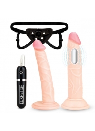 Регулируемые трусики с 2 насадками - 16 и 15 см. - Lux Fetish - купить с доставкой в Новокуйбышевске
