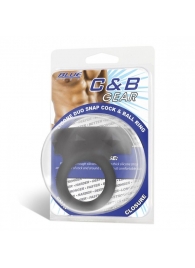 Черное двойное силиконовое кольцо С B GEAR - BlueLine - в Новокуйбышевске купить с доставкой