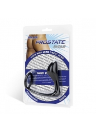 Стимулятор простаты с фиксацией эрекционным кольцом Prostate Gear - BlueLine - в Новокуйбышевске купить с доставкой