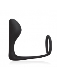 Стимулятор простаты с фиксацией эрекционным кольцом Prostate Gear - BlueLine - в Новокуйбышевске купить с доставкой