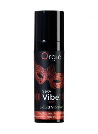 Разогревающий гель для массажа ORGIE Sexy Vibe Hot с эффектом вибрации - 15 мл. - ORGIE - купить с доставкой в Новокуйбышевске