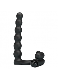 Черная насадка для двойной стимуляции Hercules Penis Sheath III - 15,3 см. - Baile - купить с доставкой в Новокуйбышевске