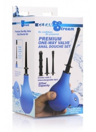Анальный душ с 3 насадками Premium One-way Valve Anal Douche Set - XR Brands - купить с доставкой в Новокуйбышевске