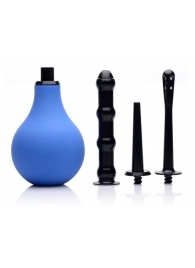 Анальный душ с 3 насадками Premium One-way Valve Anal Douche Set - XR Brands - купить с доставкой в Новокуйбышевске