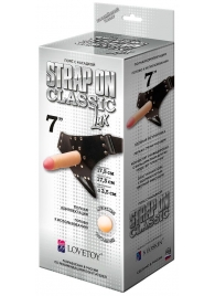 Пояс-трусики с насадкой Classic lux-Duke - 17,5 см. - LOVETOY (А-Полимер) - купить с доставкой в Новокуйбышевске