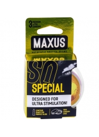 Презервативы с точками и рёбрами в пластиковом кейсе MAXUS Special - 3 шт. - Maxus - купить с доставкой в Новокуйбышевске