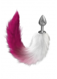 Серебристая анальная пробка с розовым хвостом Galaxy - Lola Games - купить с доставкой в Новокуйбышевске