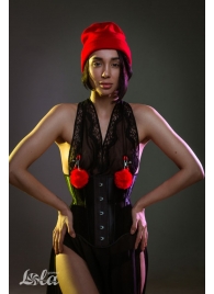 Зажимы на соски Angelic с красными меховыми шариками - Lola Games - купить с доставкой в Новокуйбышевске