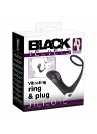 Черное эрекционное кольцо с анальной вибропробкой Vibrating Ring   Plug - Orion - в Новокуйбышевске купить с доставкой