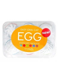Набор из 6 мастурбаторов Tenga EGG Easy Beat с различным рельефом - Tenga - в Новокуйбышевске купить с доставкой