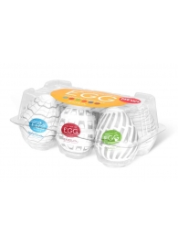 Набор из 6 мастурбаторов Tenga EGG Easy Beat с различным рельефом - Tenga - в Новокуйбышевске купить с доставкой