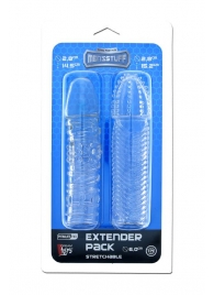 Комплект из 2 прозрачных насадок на пенис PENIS EXTENDER PACK - Dream Toys - в Новокуйбышевске купить с доставкой