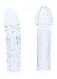 Комплект из 2 прозрачных насадок на пенис PENIS EXTENDER PACK - Dream Toys - в Новокуйбышевске купить с доставкой