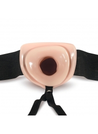 Телесный полый страпон Dr. Skin 6 Inch Hollow Strap On - 15,2 см. - Blush Novelties - купить с доставкой в Новокуйбышевске